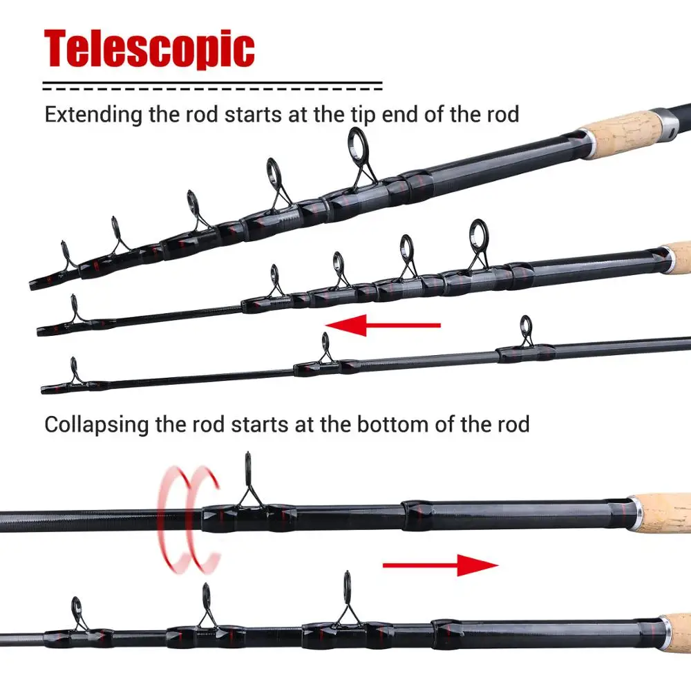 Sougayilang Portable 3.0-3.6m feeder fishing rod L M H Power Spinning Casting Fresh Water Travel Rod de pesca Carp Feeder pole