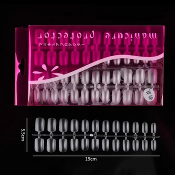 

288pcs 0.12mm Ultra-thin Matte Frosted False Fake Nail Art Patch Nail Tips Manicure False Nail Tips Transparent