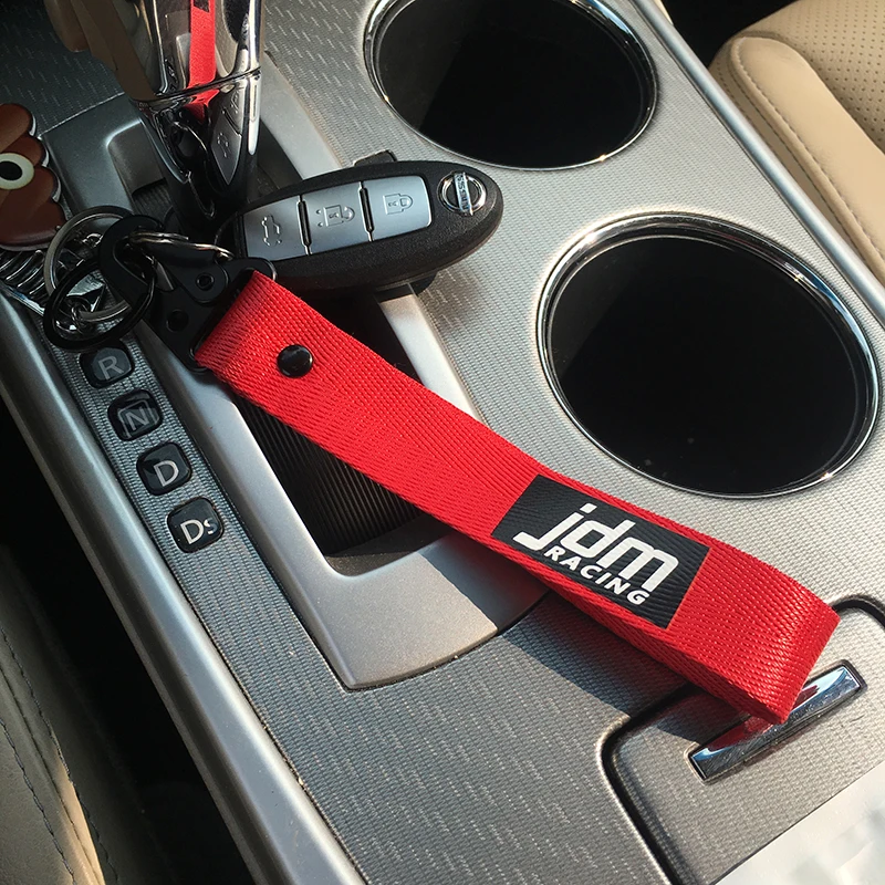 JDM RACING Key Chain for Men and Women car key keychain Wrist Strap Key