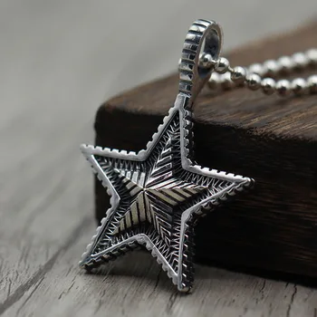 

CivaSanderson Nava Hawthorn US Trendy Personality five-pointed Star Sweater Chain Pendant Sterling Silver 925 Pendant