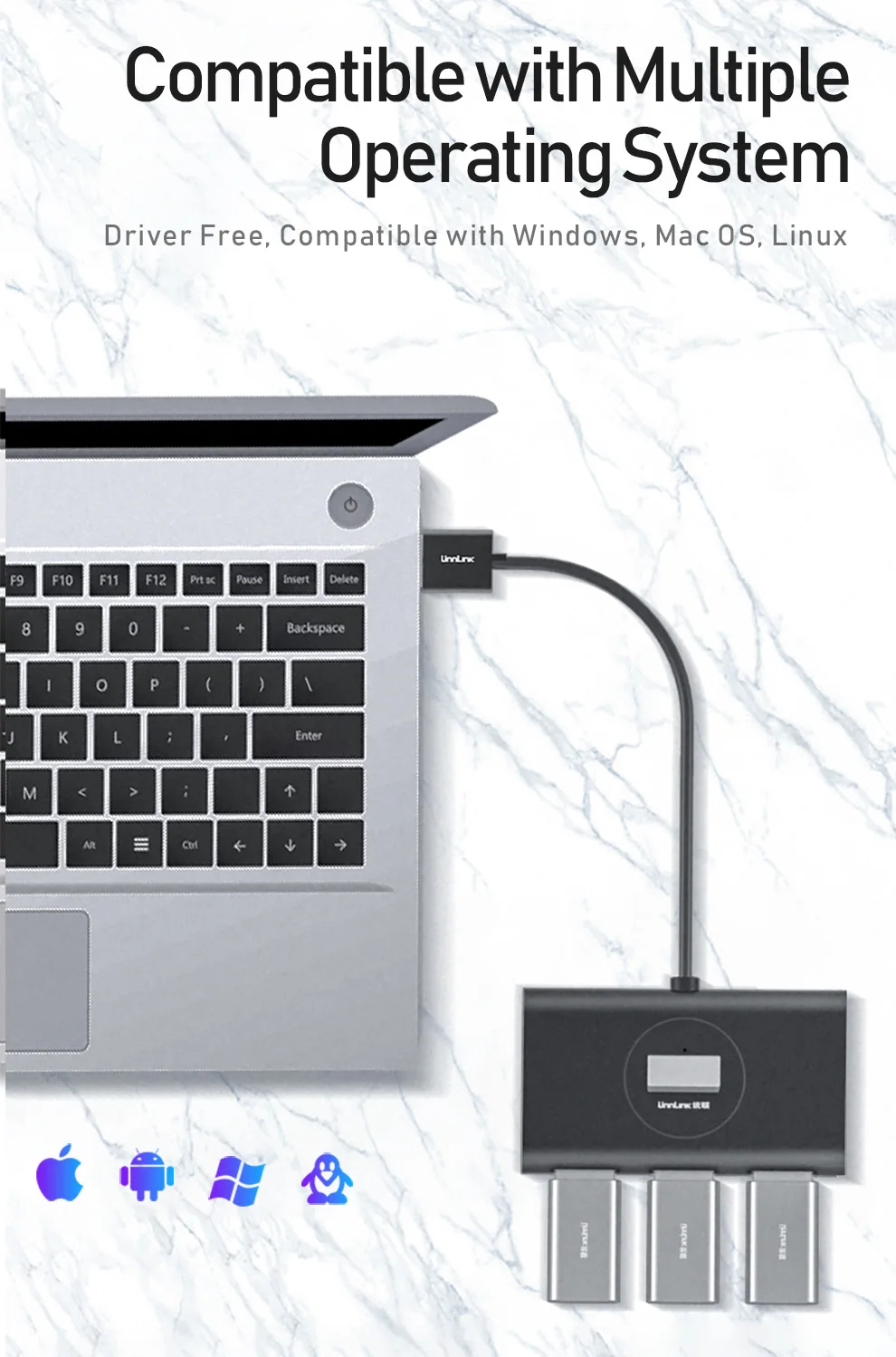 USB удлинитель Unnlink usb хаб 4 порта 3 0 высокоскоростной разветвитель 5 Гбит/с 25 м 1 2 для