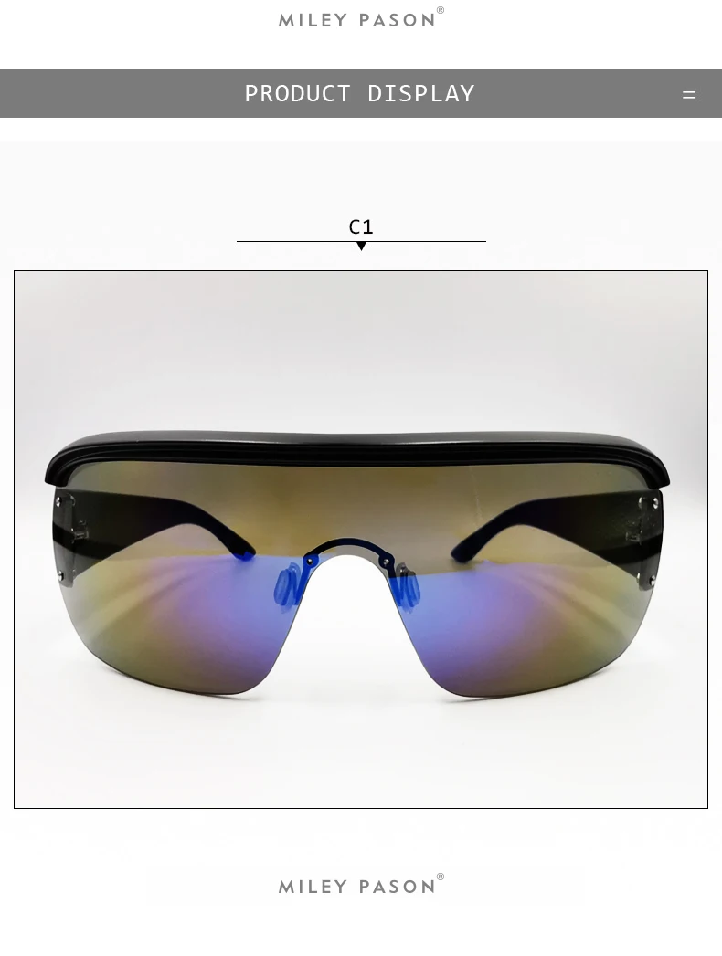 Трендовые негабаритные Защитные женские зеркальные солнцезащитные очки Nirvana Модные женские цельные ветрозащитные очки в большой оправе UV400 1810