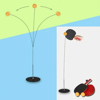 

Table Tennis Trainer Indoor Training Gear Ping Pong Training Helper Elastic Soft Shaft Leisure Decompression Table Tennis Set