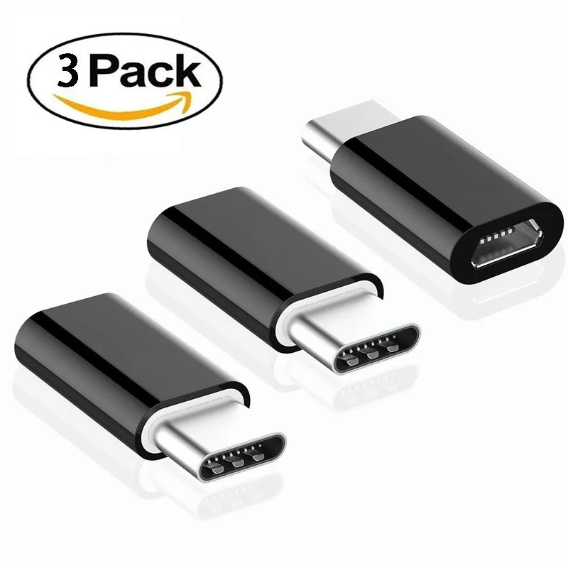 Адаптер с Micro USB на type-C для Samsung S21/S20 Plus/Xiaomi Redmi Note 9/8/Huawei P30 3 шт. | Мобильные телефоны и