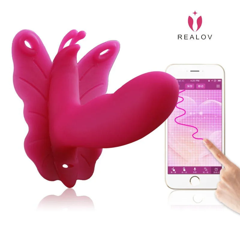 Wearable G-Spot Butterfly Vibrator Smartphone APP Remote Control Strap-on Pussy Massager Panties Clitoris Stimulator For Women