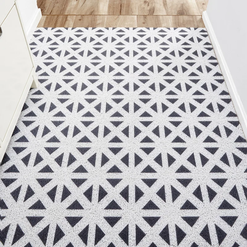 Cartoon Printed Door mat Geometry PVC Silk loop door mat Entrance Rubbing dust Custom irregular shape rug Anti-slip Mat