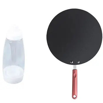 

1000Ml Pancake Batter Mixer Bottle Pancakes Waffles Crepes Dispenser with Aluminum Alloy Pancake Pan