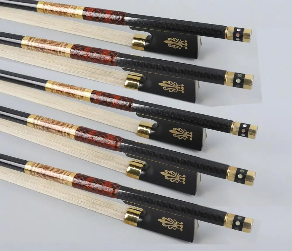

5pcs High Quality 4/4 Violin Bow Full size Carbon Fiber bow Pernambuco level