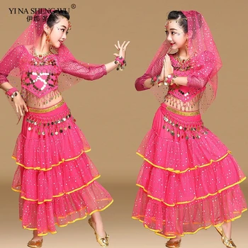 

2/3/8Pcs Kid Belly Dancing Girls Belly Dance Costumes Children Belly Dance Girls Bollywood Indian Performance Dancewear Set