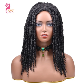 

Long Passion Twist Crochet Braids Wig Synthetic Pre looped Fluffy Spring Twist Crochet Braiding Hair Wigs For Black Women 18inch