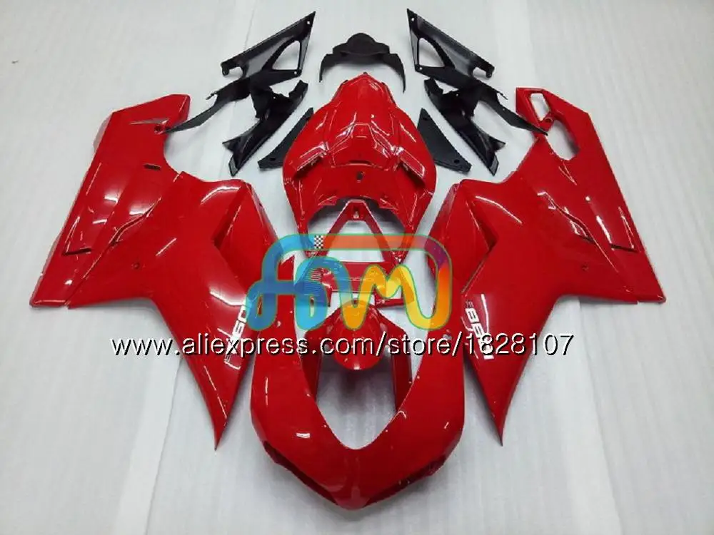 848 1098 для поездок на мотоцикле DUCATI 848R 1098R 1198 07 08 09 10 белый черный 11 70BS. 35 1098S 848S R 1198S 2007 2008 2009 2010 2011 2012 обтекатель - Цвет: No. 4 Red
