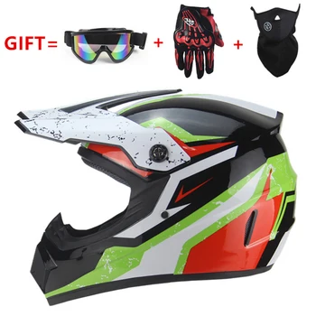 

Adult motorcycle motocross Off Road Helmet ATV Dirt bike Downhill MTB DH racing helmet cross Helmet capacetes with FREE gifts