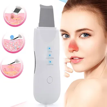 

new Ultrasonic Ion Skin Scrubber Cleaner Deep Cleaning Scrubber Blackhead Peeling Reduce Wrinkles Facial Whitening Lifting Tool