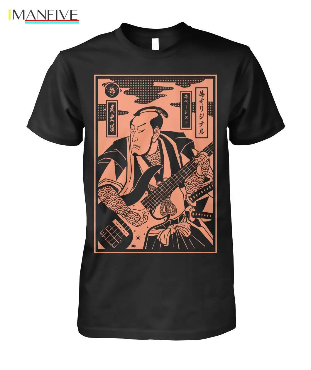 

BASSIST SAMURAI Funny Black T-Shirt Cartoon t shirt men Unisex New Fashion tshirt free shipping top ajax 2019 funny t shirts