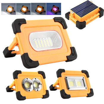 

30W Portable Waterproof HandheldLED Working Light Solar/USB Rechargeable Hanging Emergency Lamp for Camping Outdoor