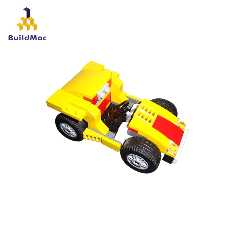 

BuildMoc Speed Champions Technic City with Race Buggy Super Racers Sports Racing Car Model Building Blocks Toys For Kids
