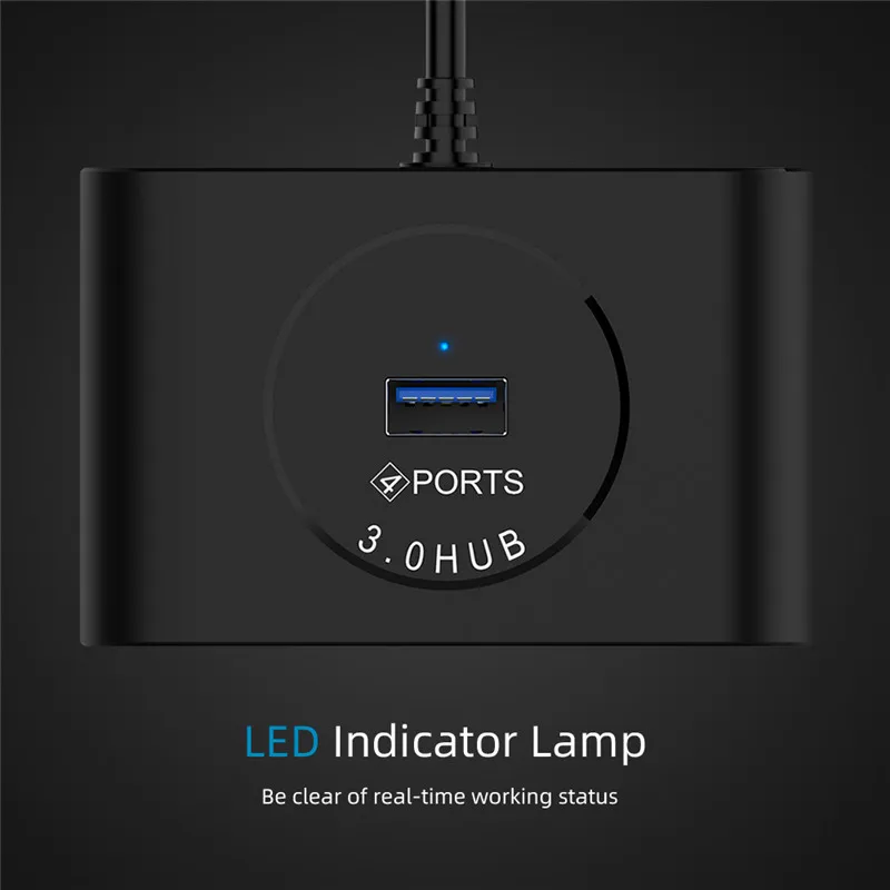 50cm High Speed 4 Ports USB 3.0 HUB With Power Supply USB3.0 Splitter OTG Adapter for iMac Laptop Desktop Computer Accessories