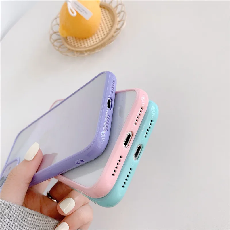 Funda For iphone 12 pro Case Luxury Clear Candy Phone Bumper Coque For  iphone 11 Case For Women Men X XS Max XR 6 8 7 Plus Cover - Tiny Deal