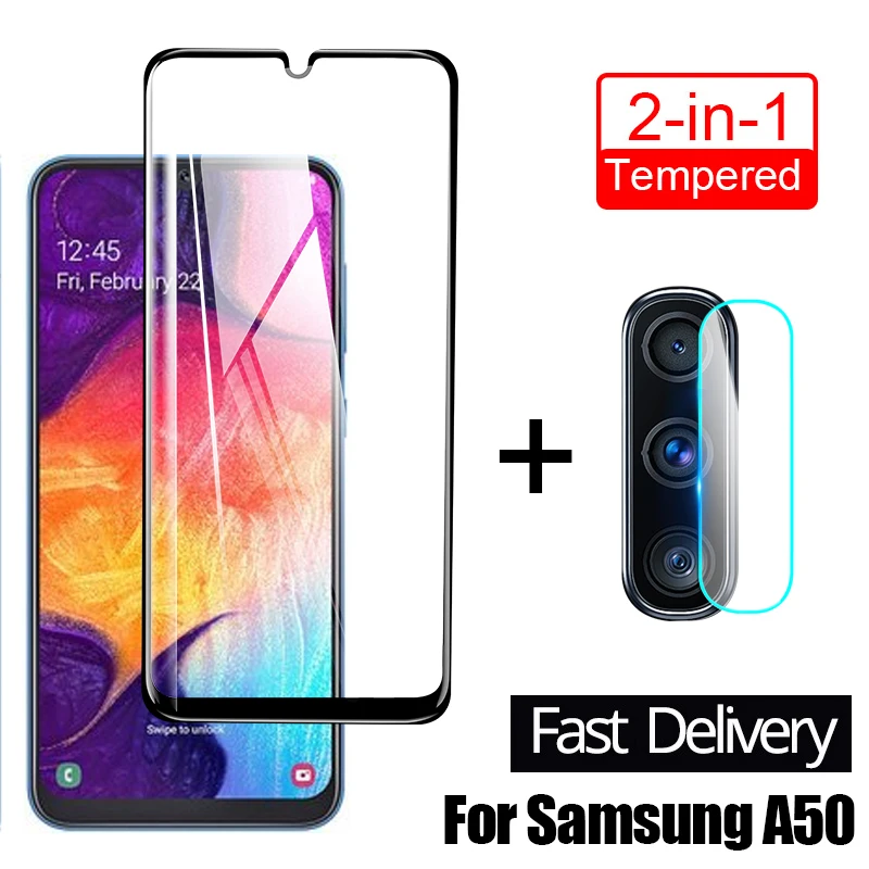 9D 2 в 1 закаленное Стекло на samsung Galaxy A50 A10 A20e A30 A40 A60 A70 Экран протектор для samsung A90 M10 M20 M30 Стекло