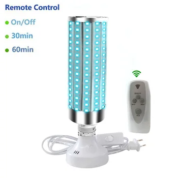 

2020 Newest 60W UV germicidal light Led UVC Light Bulb E27 germicidal lamp Remote Control timing Killing Virus Mite Bacteria