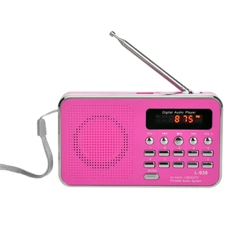 

L-938 Mini Portable Digital FM Radio 3W Output Power / 1.5 Inch Display Sn / Support USB Drive / TF / SD / MMC Card / AUX-IN