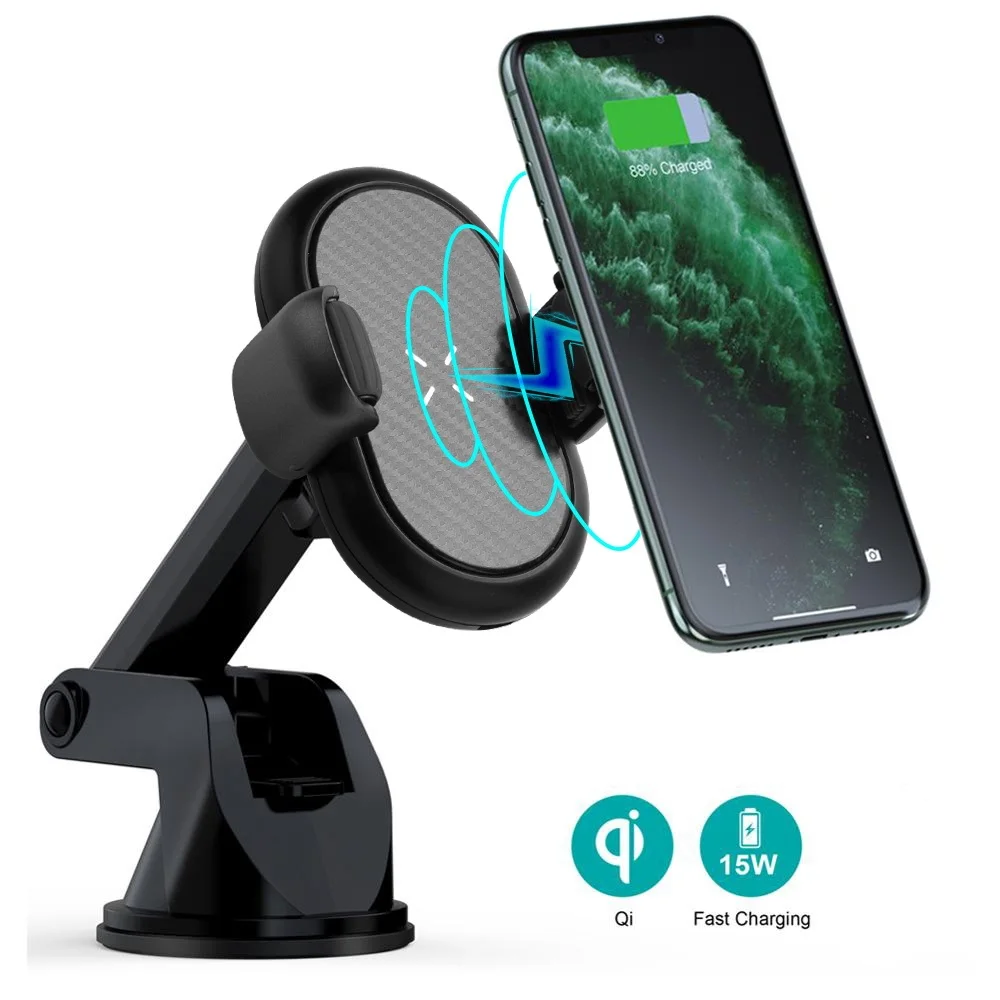 Carregador sem Fio Titular do Telefone Automático de Ventilação Suporte para Iphone x para Huawei para Xiaomi Rápido Carro ar Clipe 11 Carregamento 15 w qi 3 Cheap Carregadores sem Fio