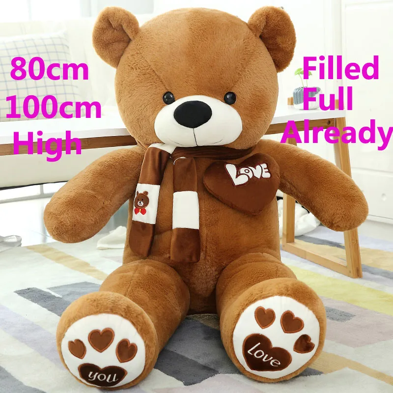 80cm Big Size I LOVE YOU Huge Stuffed Soft Teddy Bear Pillow Plush Gift Toy 