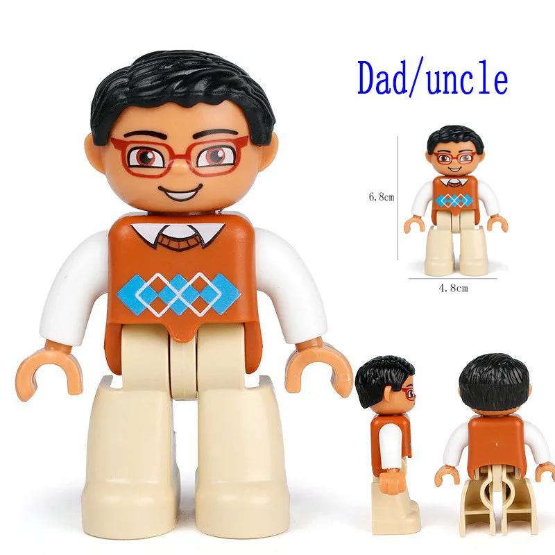 Hot Sale legoing Duplo Figures farm Action Figures Compatible Blocks With family police Building Blocks Education Toys For Baby