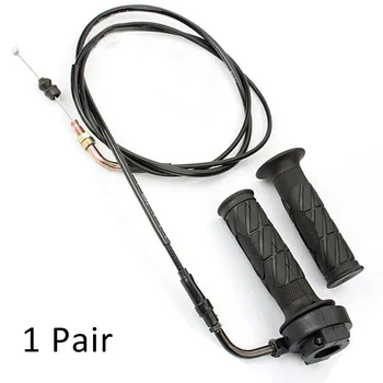 

Accessories 1 Pair Universal Hand Grips Moped Scooters With Throttle Cable