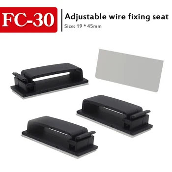 

50/100 Packs of Cable Management Clips Firm Adhesive Pad Clips Suitable for TV Computer Laptop Car Wire