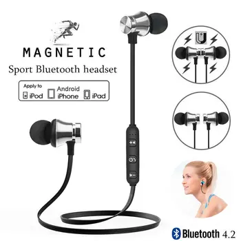

Magnetic Wireless bluetooth Earphone XT11 music headset Phone Neckband sport Earbuds Earphone with Mic For iPhone Samsung Xiaomi