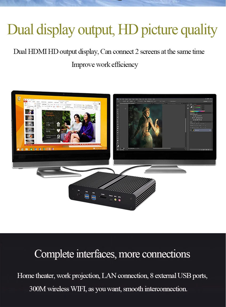 Причастником Barebone Мини ПК I7 4500U 5500U двухъядерный LAN 1080P 12V мини настольный компьютер Двойной HDMI Hallowmas