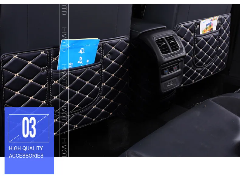 Hivotd для Фольксваген Tiguan mk2 аксессуары подлокотник заднее сиденье удар анти-грязные накладки наклейки