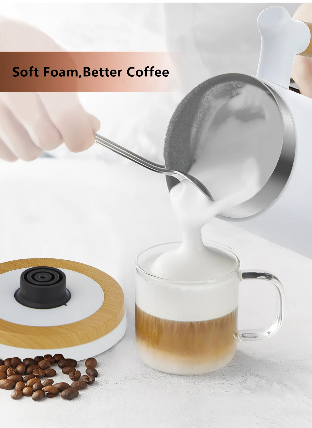 Nuovo scaldalatte automatico caldo e freddo BioloMix per Latte, macchina  per schiuma per caffè, cioccolatini caldi, Cappuccino - AliExpress