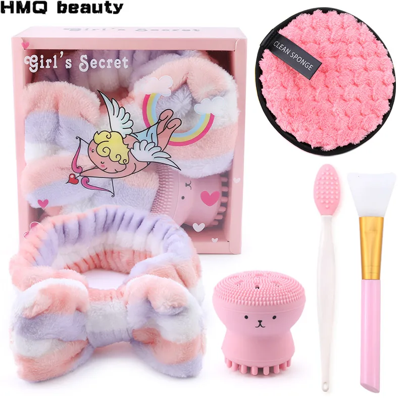 Beauty Skin Care Set Wash Face Silicone Small Octopus Facial Cleansing Brushes Exfoliating Blackhead Mask Remover Tool | Красота и