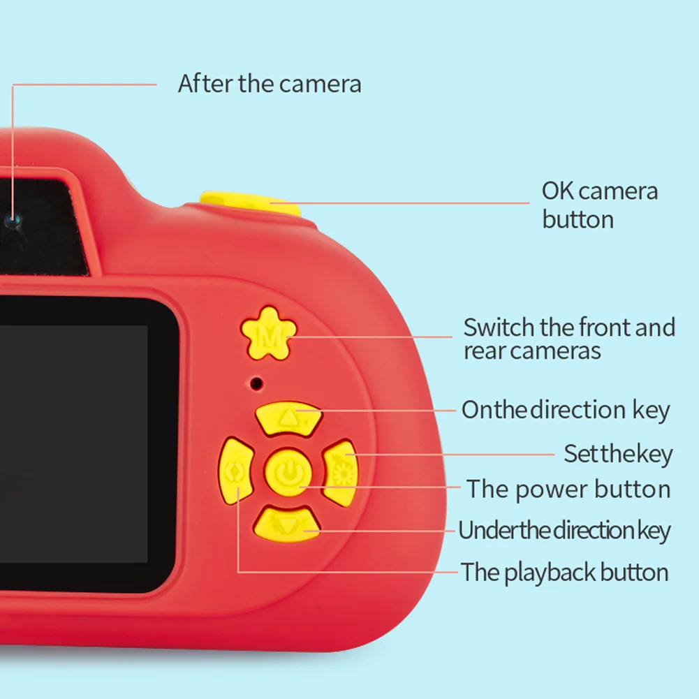 Kids Mini Digital Camera 8MP 1080P HD Video Camera Child Camcorder with 2 Inch Screen TU-shop