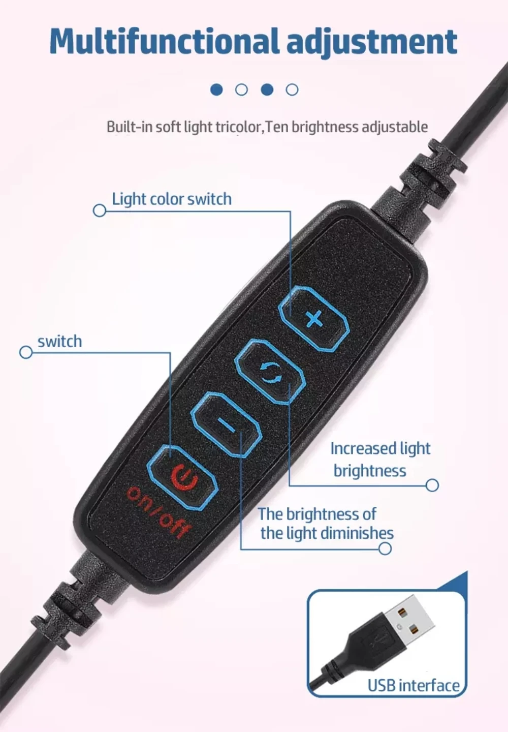 3modes and 10 level brightness