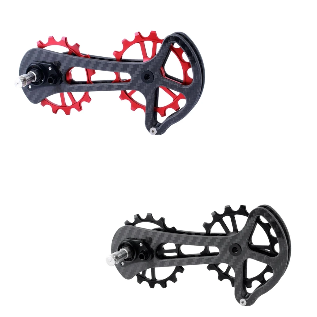 

16T Carbon Fiber Bike Cycle Bicycle Rear Derailleur Pulley Jockey Wheel Set - Choice of Color & Type