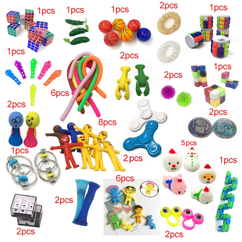 element 鍔 terugtrekken 2021 Nieuwe Grappige Combinatie 50 Stuks Extrusive Oplossen Fidget Kinderen  Speelgoed Set Amazon Hot Selling Diverse Stijlen  Groothandel|Knijpspeelgoed| - AliExpress