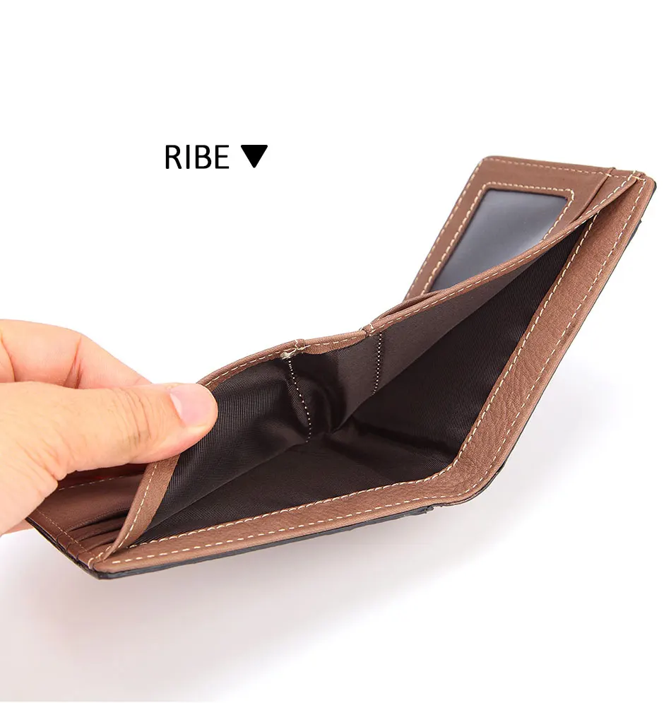DIENQI Rfid держатель для карт из натуральной кожи мужские кошельки сумка для денег Мужской винтажный короткий кошелек маленький тонкий мини кошелек Тонкий волшебный кошелек