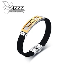 Модный браслет 20,5 см длиной 12 мм широкая нержавеющая сталь силиконовый браслет-Скорпион для мужчин