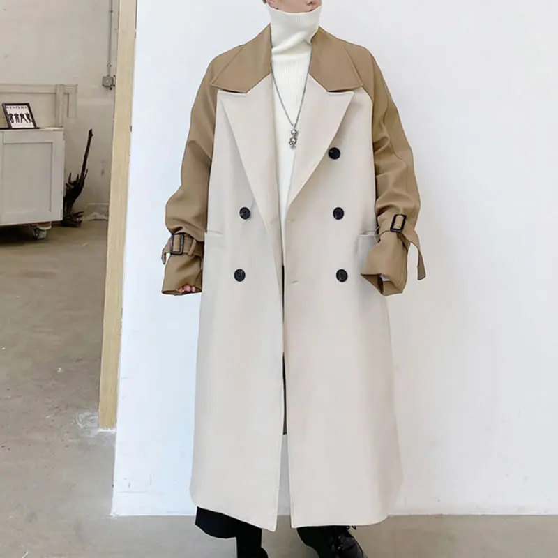 XITAO Women Plus Size Trench Women Pocket Double