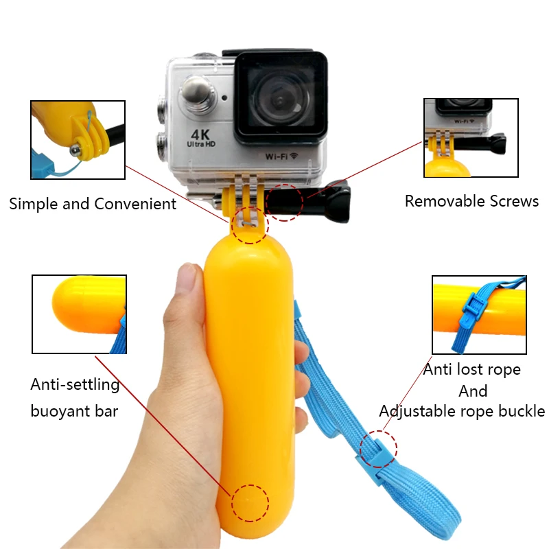 Аксессуары для экшн-камеры штатив монопод Плавающий поплавок головка на запястье нагрудный ремень крепление для GoPro Hero 7 6 5 Xiaomi Yi 4K Sjcam