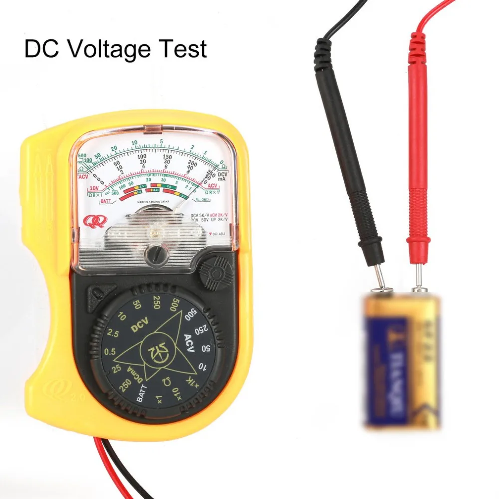 QQ2.0 Ручной Карманный указатель аналоговый мультиметр AC/DC Вольтметр механический Амперметр тестер сопротивления тока