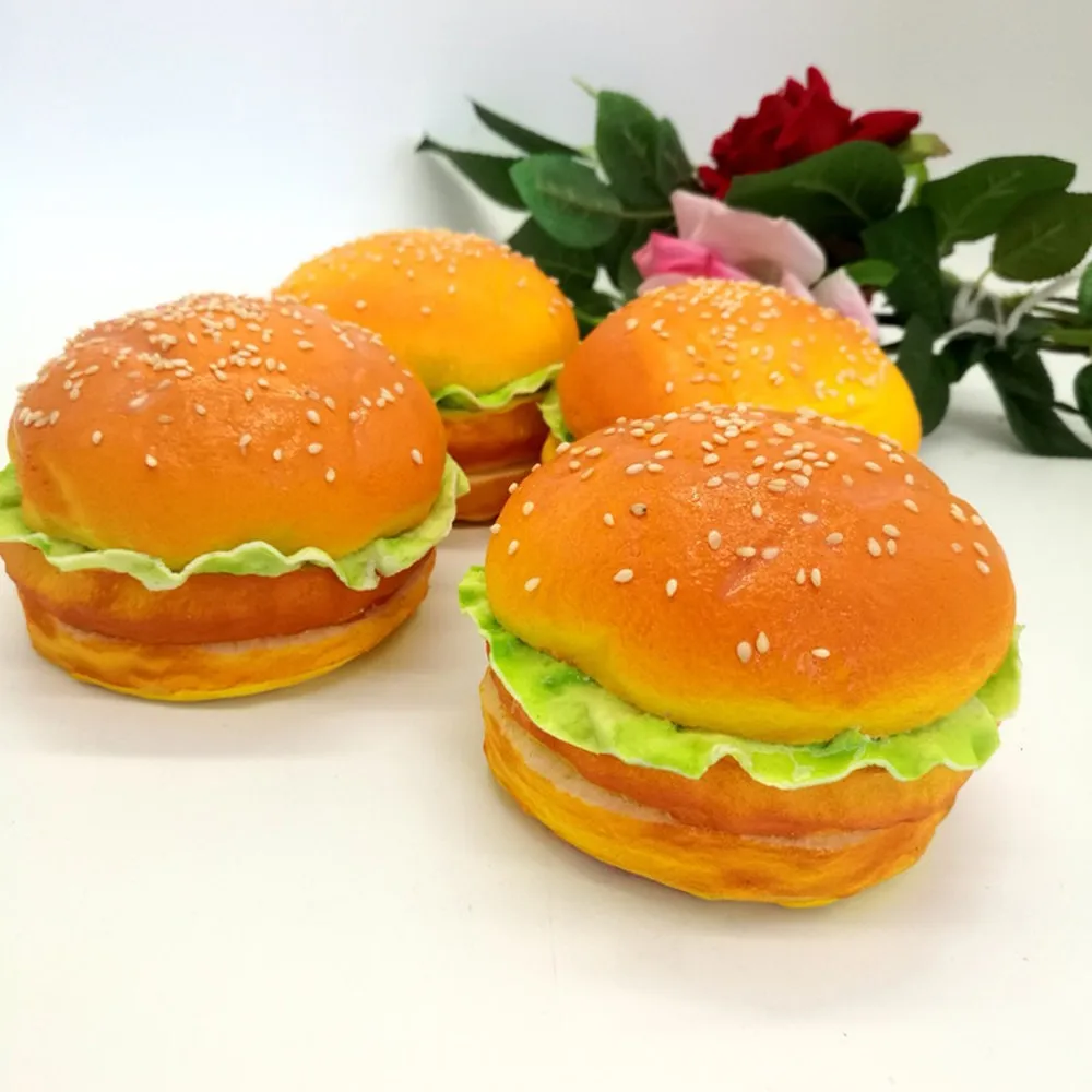 Искусственная кожа Еда s& Имитация овощей гамбургер хлеб модель искусственные продукты украшения для дома, офиса, украшение фон для фотосъемки