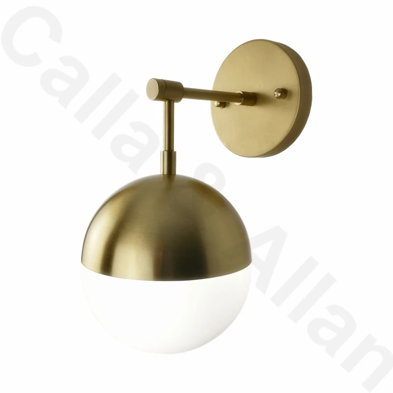Настенный светильник из медного стекла настенный в минималистичном стиле 3