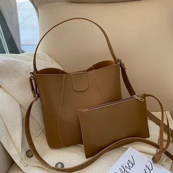 

YOUSE Female bag 2020 Niche bunny Simple Shoulder bag Fashion popular Female bag Crossbody bucket bag Large capacity Two in one