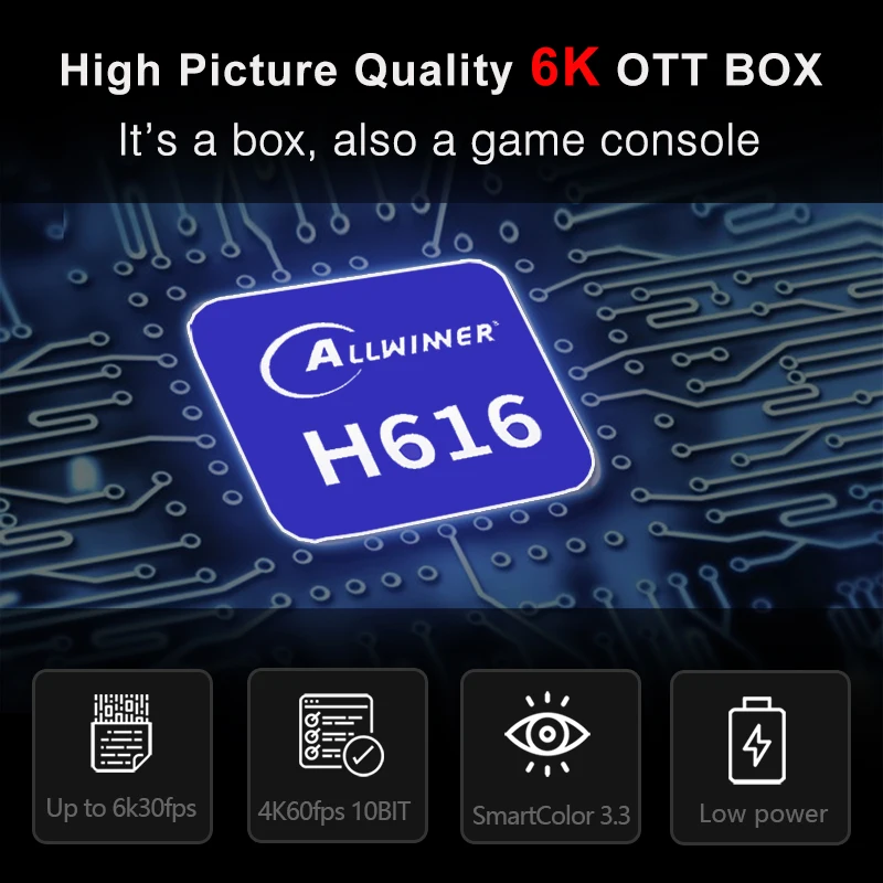 Оригинальная Приставка Smart TV H96 Max H616 Android 10 0 Youtube HD 6K Box Google голосовой помощник PK T95