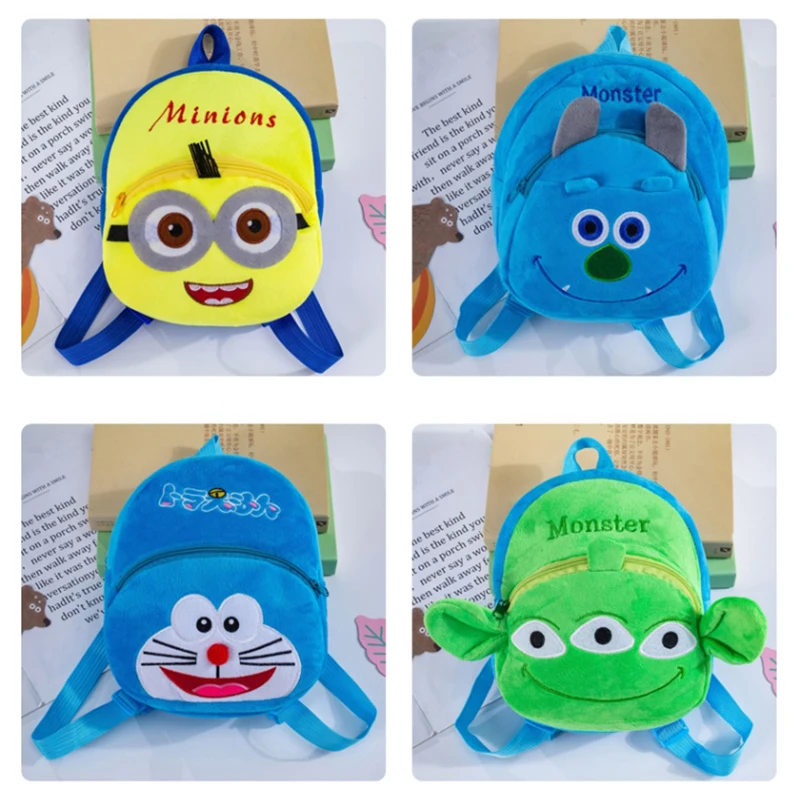 

Cute Cartoon Mochila Bebe Animal Prints Kids Plush School Bags Toy Kawaii Bag Children Gifts Baby Backpack Boy Girl Student Bags