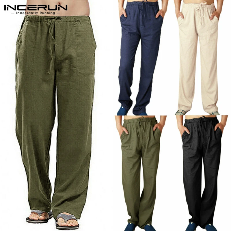 men's casual pants elastic waist
